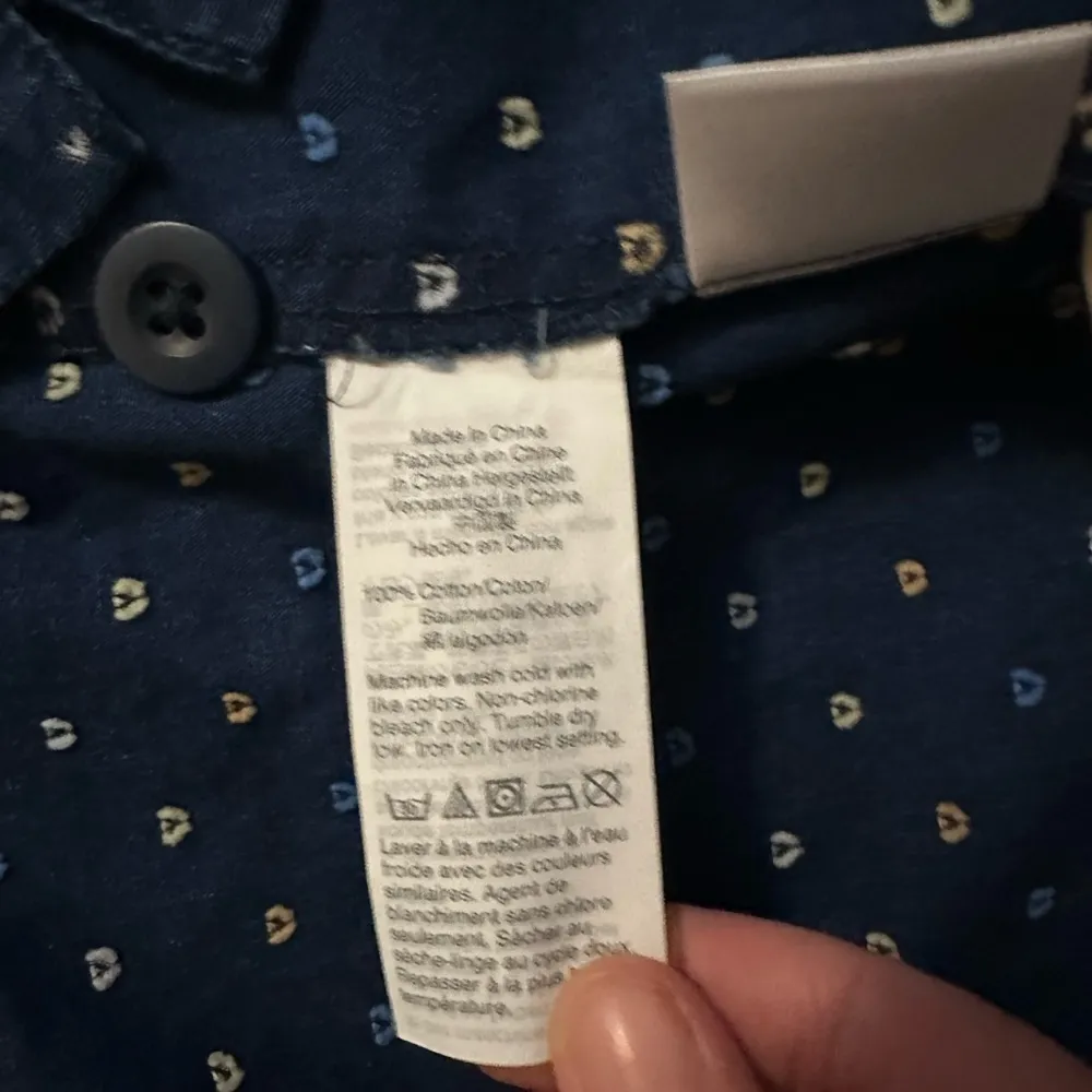 Madewell Indigo Cap-Sleeve Button-Front Dress in Rainbow Heart Size 4 - Image 6