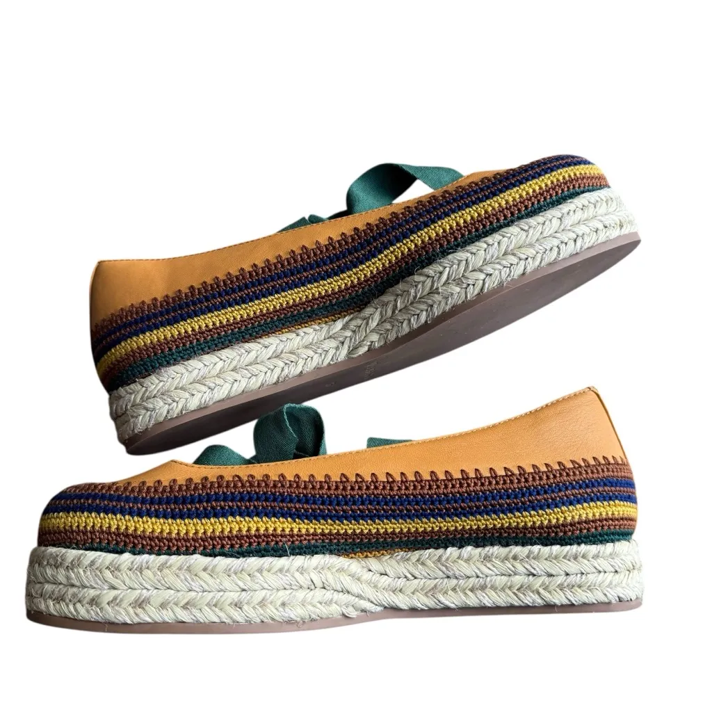 Ulla Johnson - Yelena Crochet Leather Flatform Espadrille Wrap Tie Shoes EU 36 - Image 10