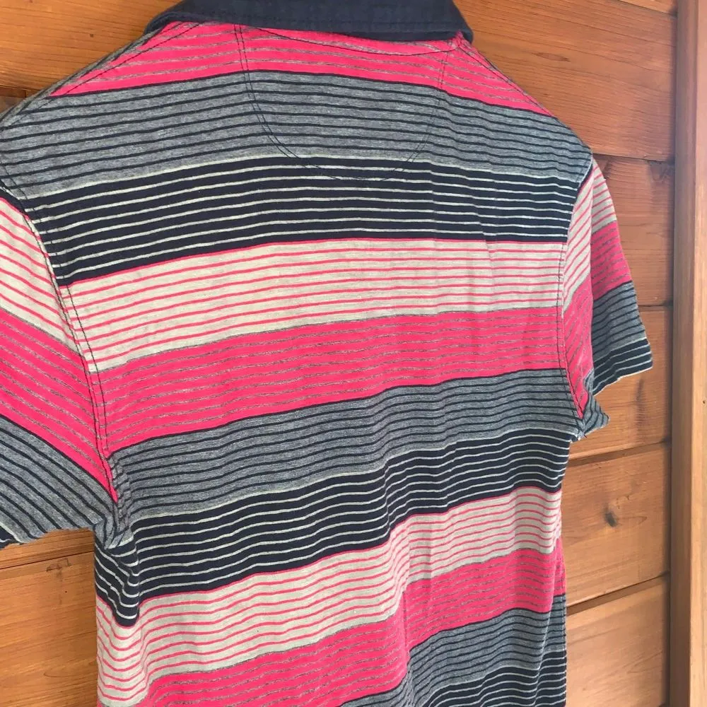 Levis Striped Slim Fit Polo Shirt Small - Image 6