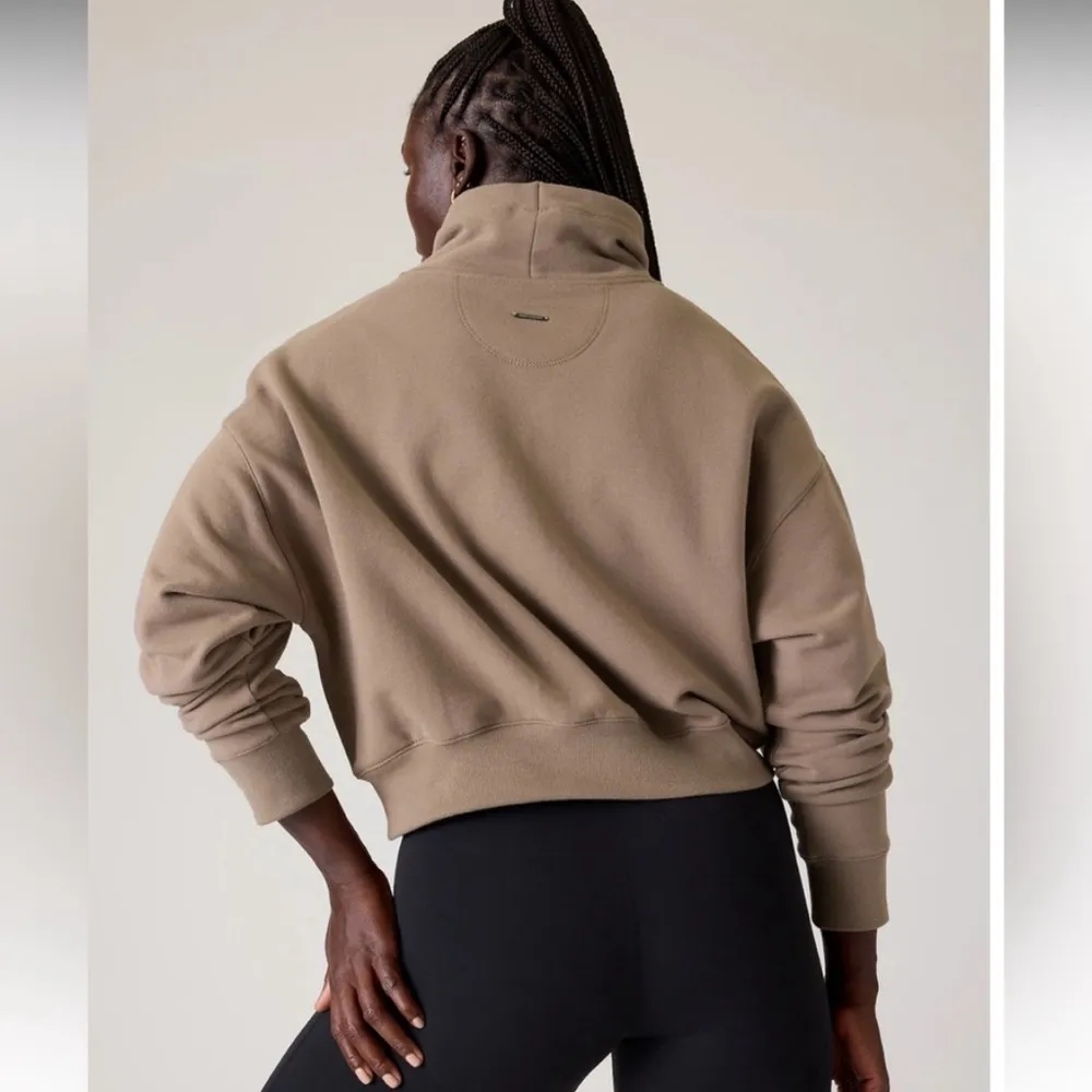 Athleta x Alicia Keys KEYS RETROPLUSH SWEATSHIRT NWOT XL Pyrite color - Image 4