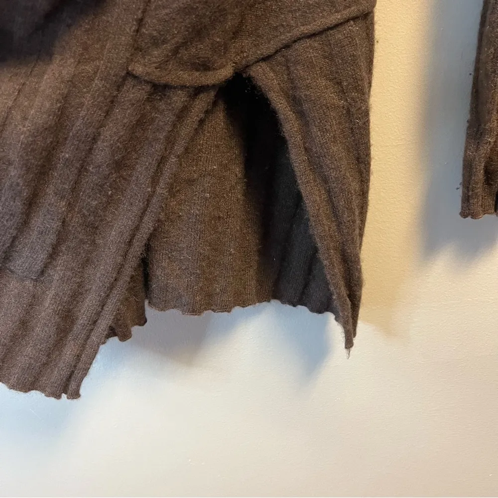 Anthropologie Pilcro Cardigan Brown Mafalda Open Fromt Cashmere Cardi Sz M GUC - Image 13