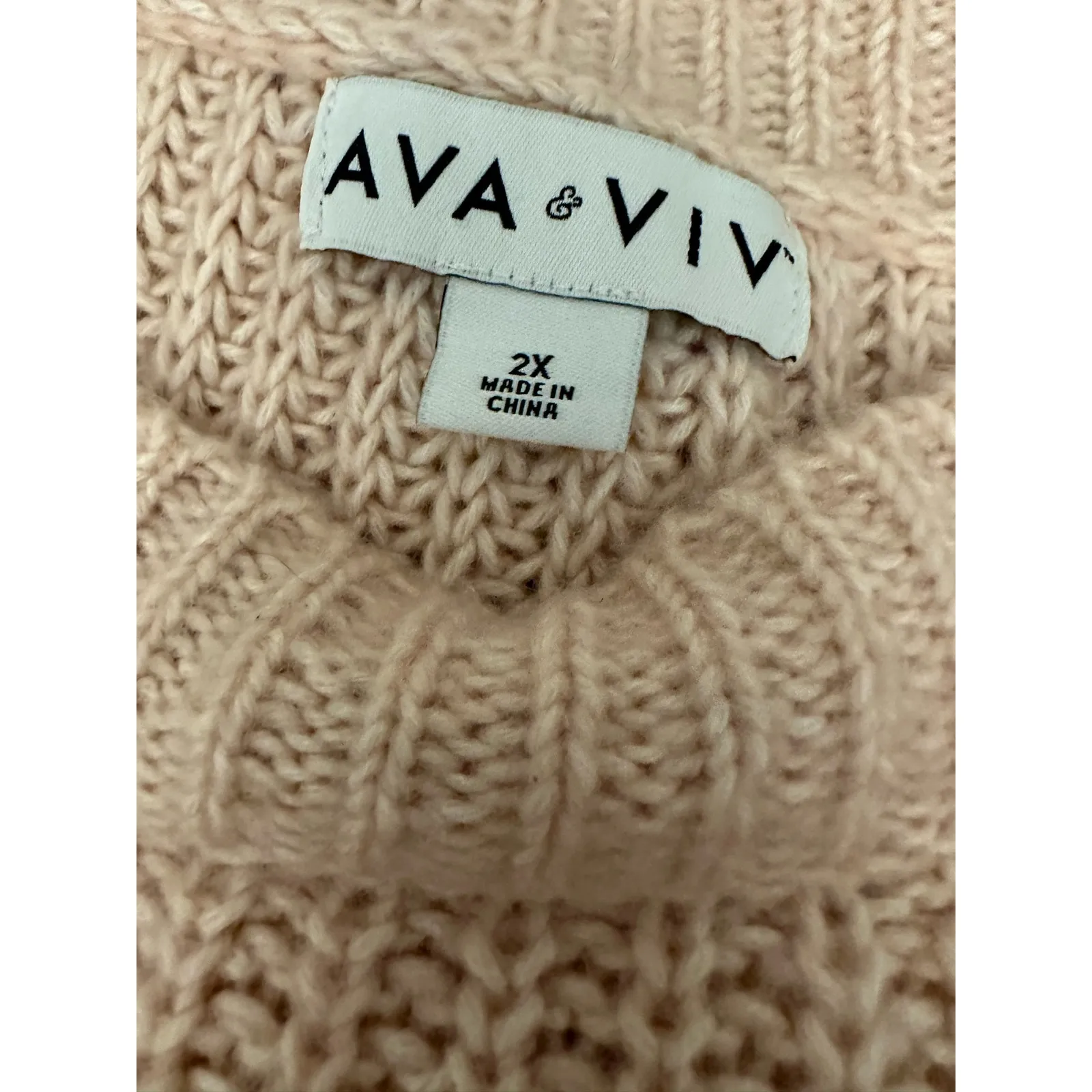 Ava and Viv Pink Sweater 2X - Image 3