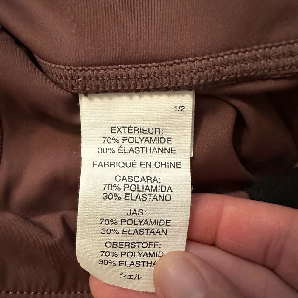 Vuori Stride Leggings Chestnut Back Pocket Size L - Image 6