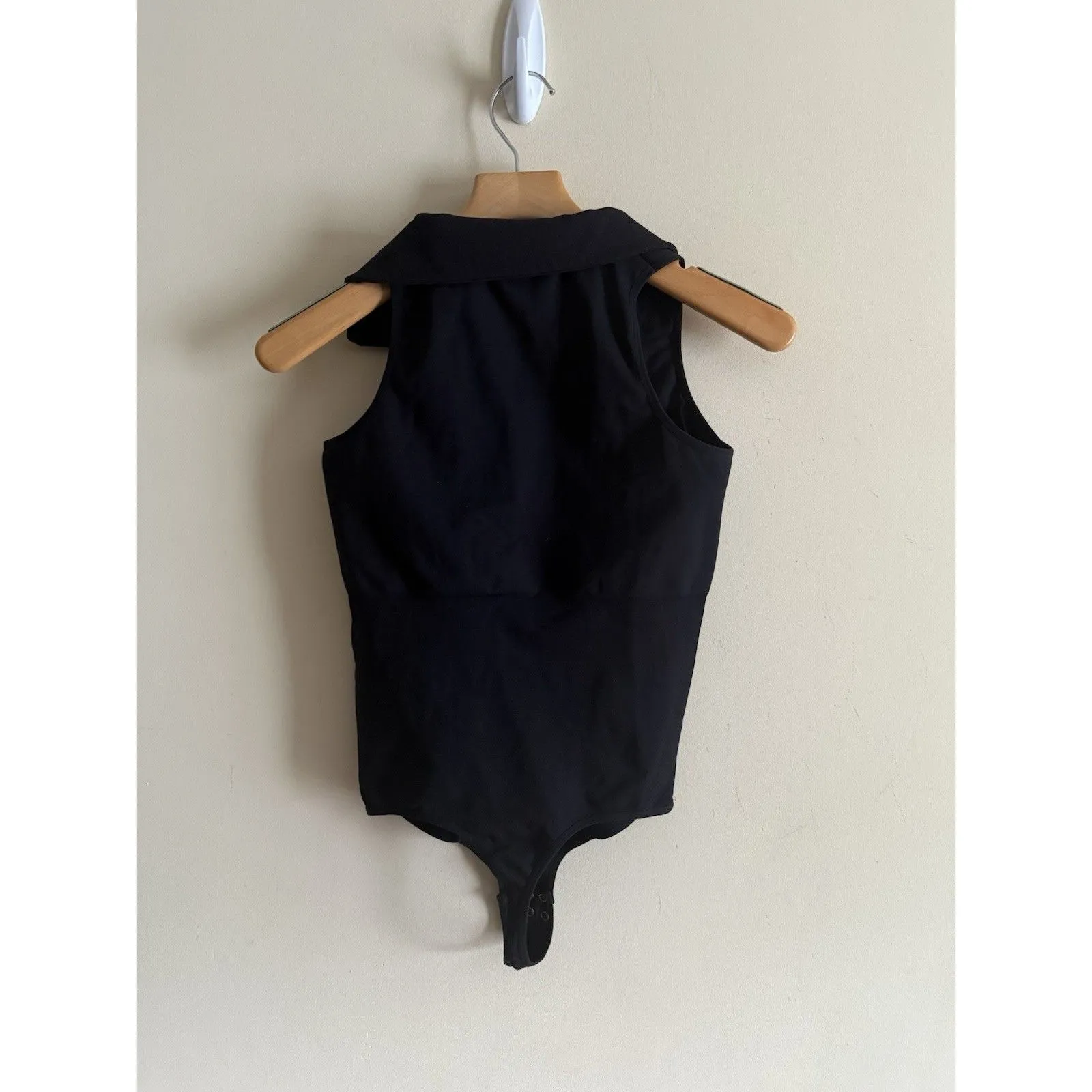 Shapellx Women's Sleeveless Collared Black XL XXL Thong‎ Slimming Bodysuit - Image 3