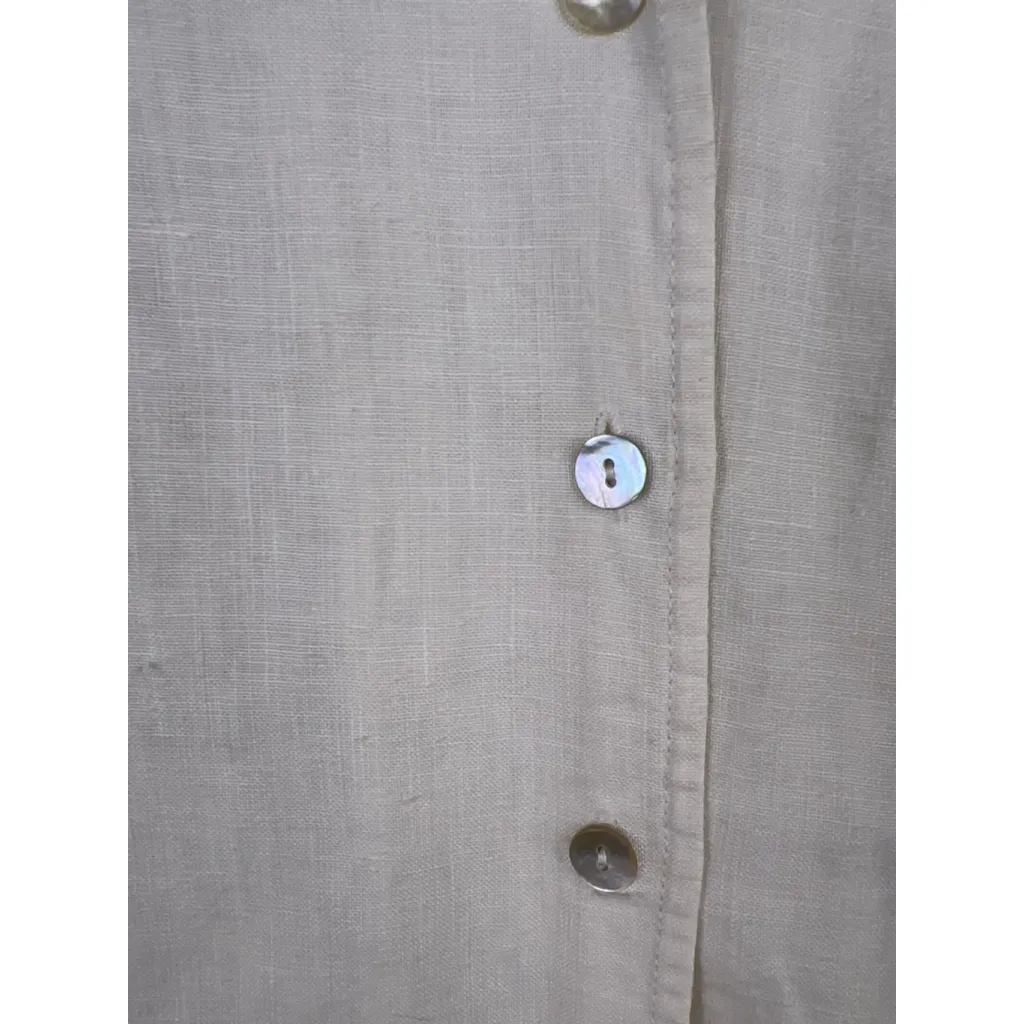 Cottagecore Irish Linen Cutwork Blouse – Richard Malcolm Petite PS Size undefined - Image 3