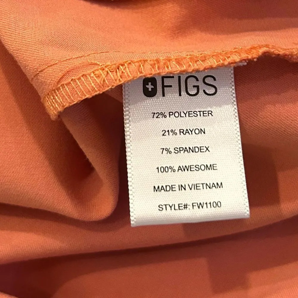 Figs Women’s coral V Neck Casma Three-Pocket Scrub Top Size Small coral 1516 - Image 8