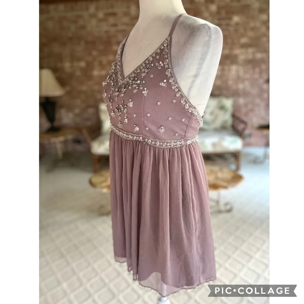 Kimchi Blue Snow Queen Dress Purple Mauve Beaded Mini Urban Outfitters 4 - Image 10