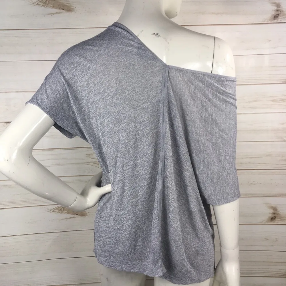 Vince Center Front Seam Dolman Tee Grey - Image 4