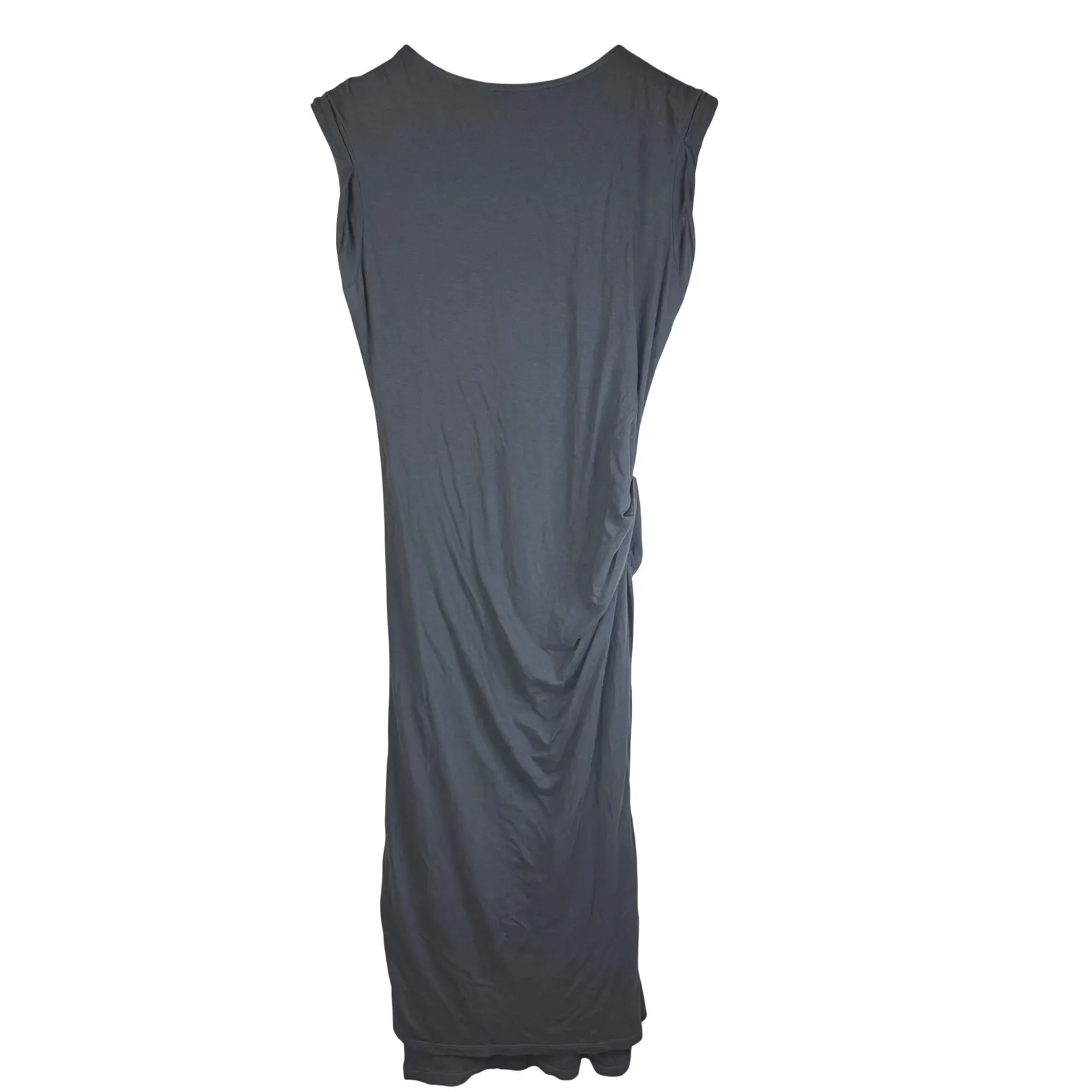 ALLSAINTS Gamma Grey Sleeveless Ruched Midi Dress Size 2 Travel Formal Wear Gray - Image 8