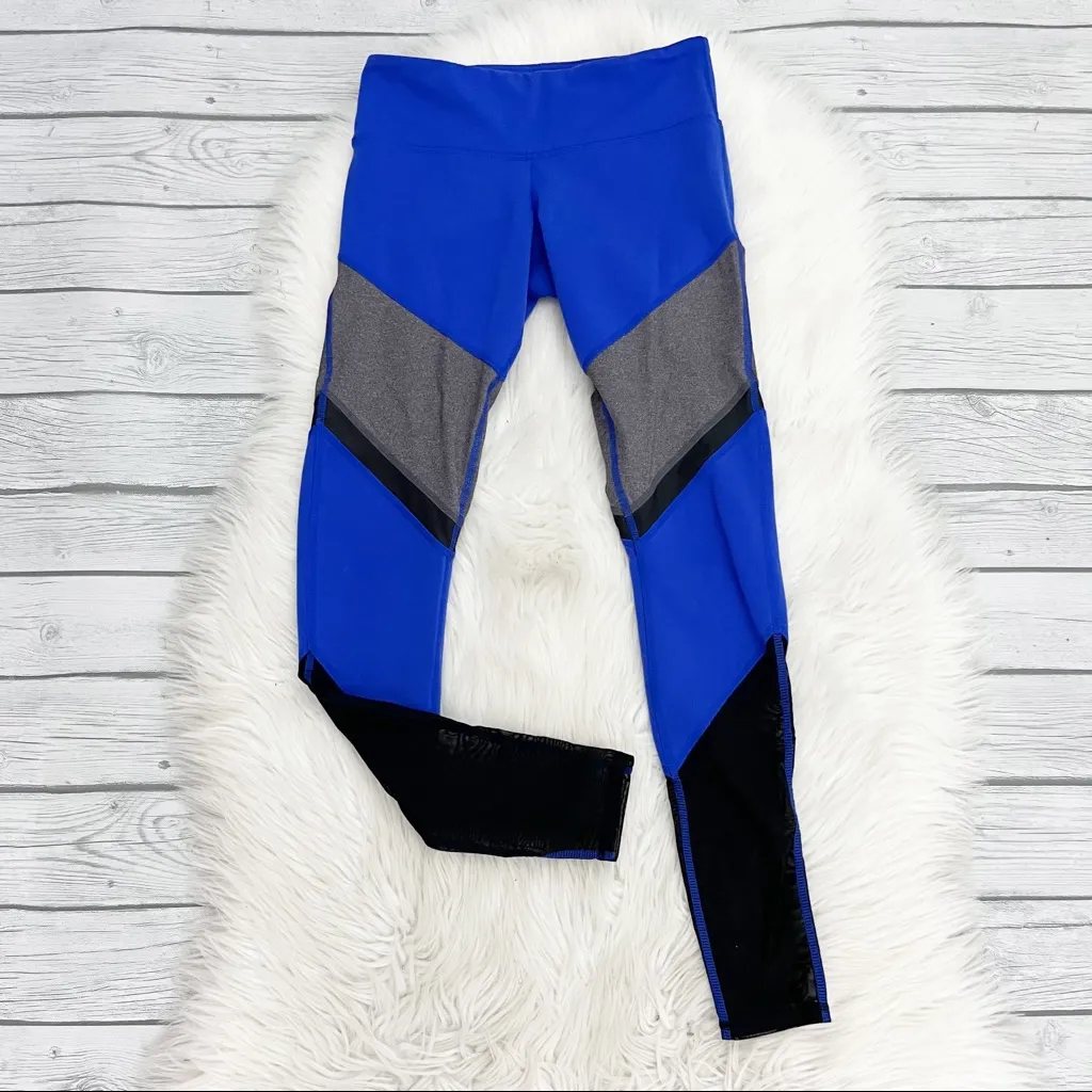 Alo Yoga Sheila blue black Colorblock leggings - Image 4