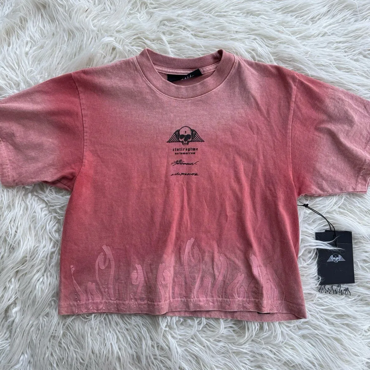 Civil Regime Pink Ombré Short Sleeve Shirt Size Small - Image 2