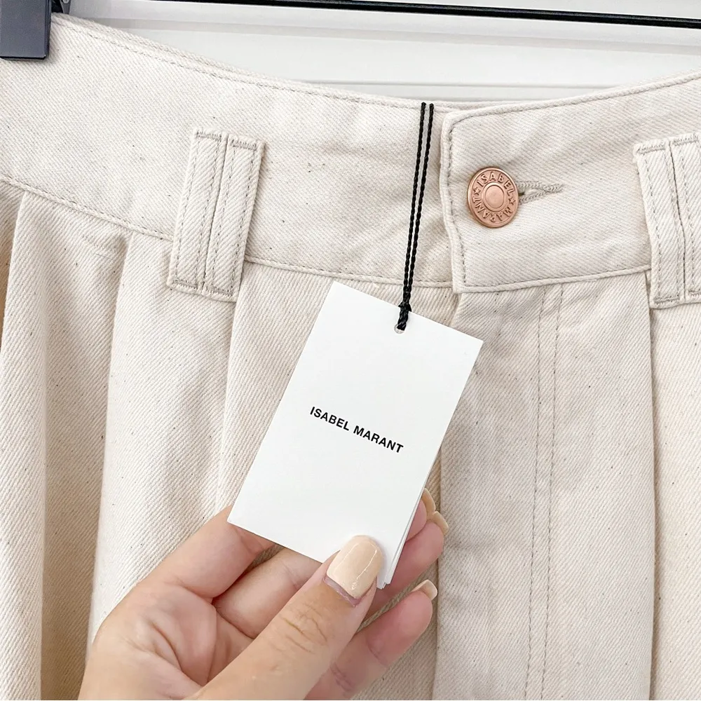 NEW Isabel Marant Naidenae Pants Ecru - Image 6