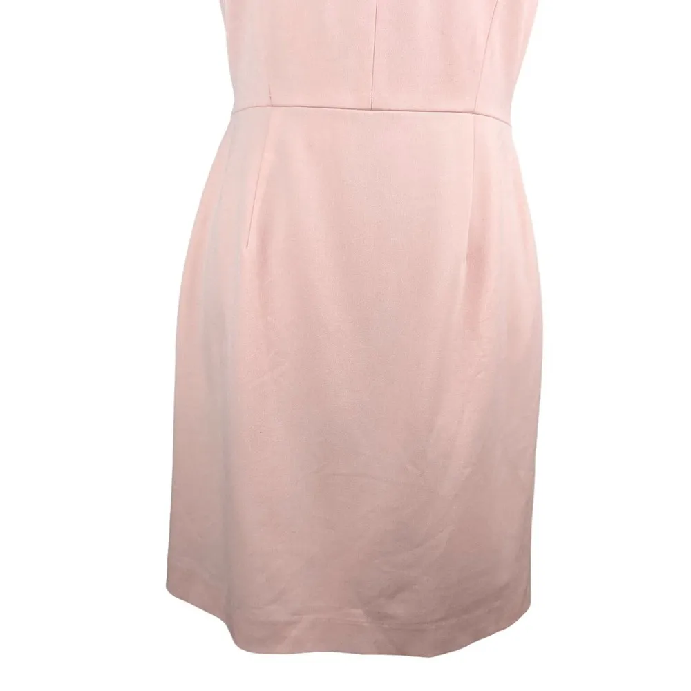 Gianni Bini Dress 6 Pink Cap Sleeves Sheath Lined Back Zipper - Image 6