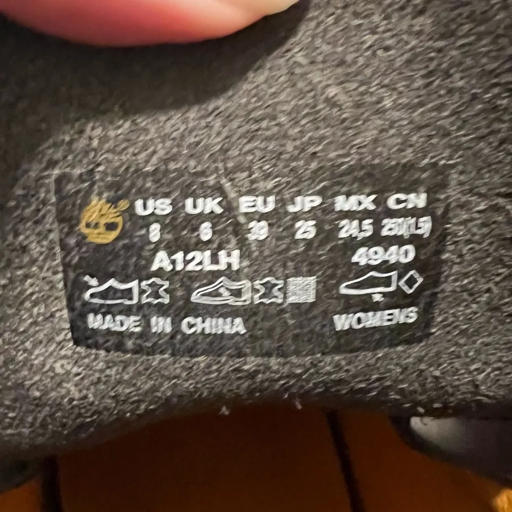 Timberland Leather Lace Up Boots A12LH Hidden Wedge Women’s Size 8 Wolf Gray - Image 2