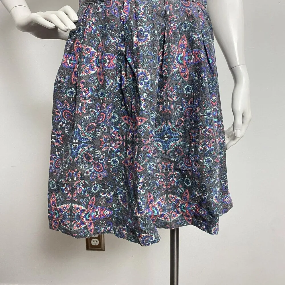 NWT American Eagle Women's Dress Sz 6 Sleeveless Gray Pink Paisley Summer Casual - Image 7