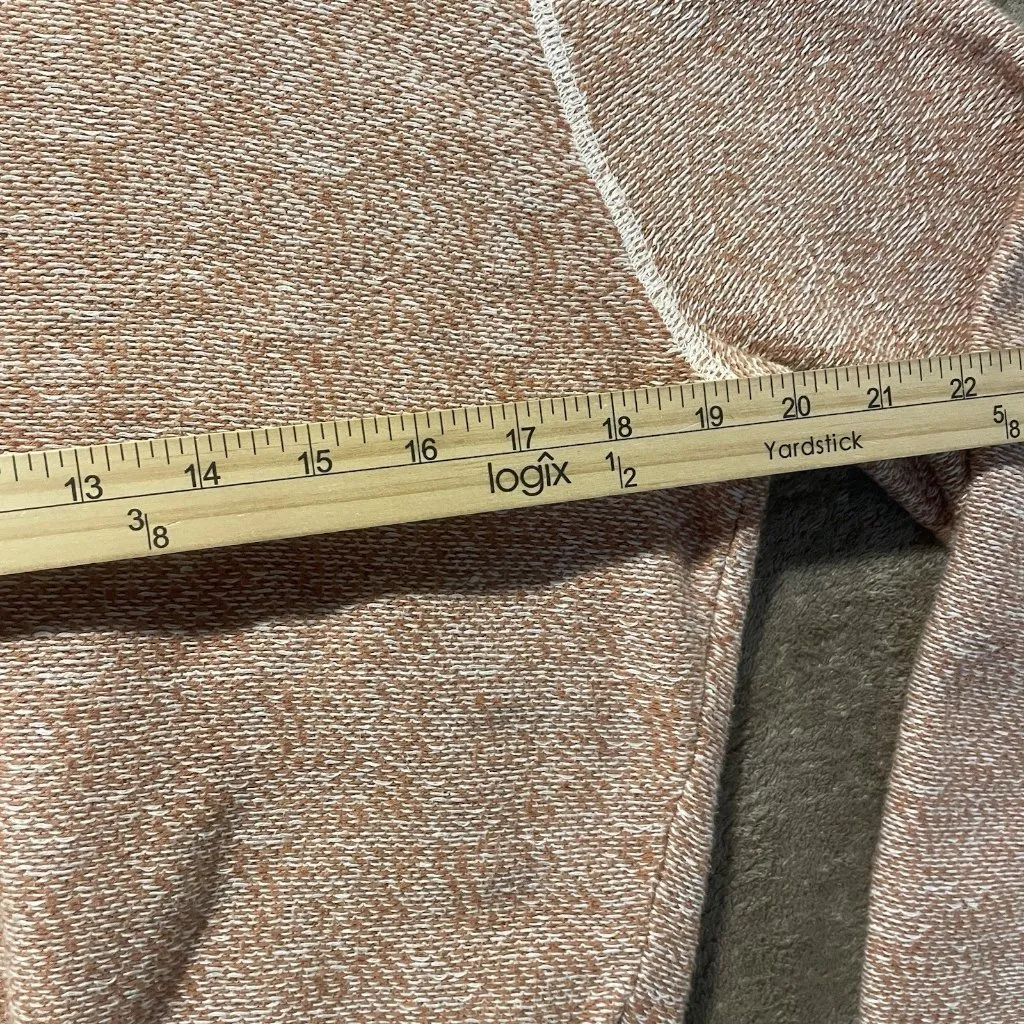 UNIQLO U Premium Shirt Womens Medium Orange Knit Sweater Crewneck Cotton Comfort - Image 5