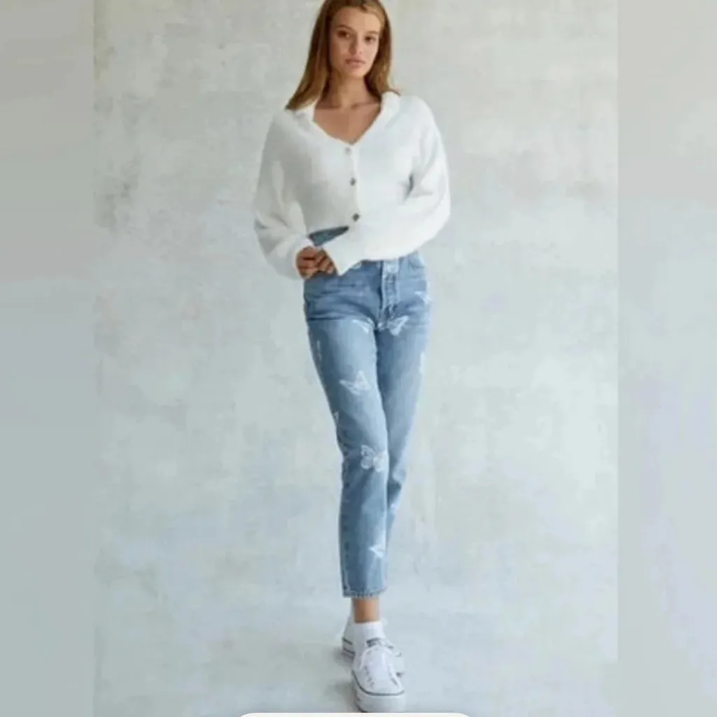 Blue Butterfly Ultra High-Rise Slim Leg Jeans - Image 2