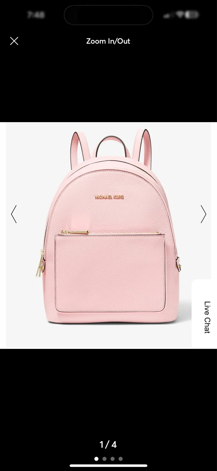 michael kors adina powder pink blush pebble leather backpack  - Image 8
