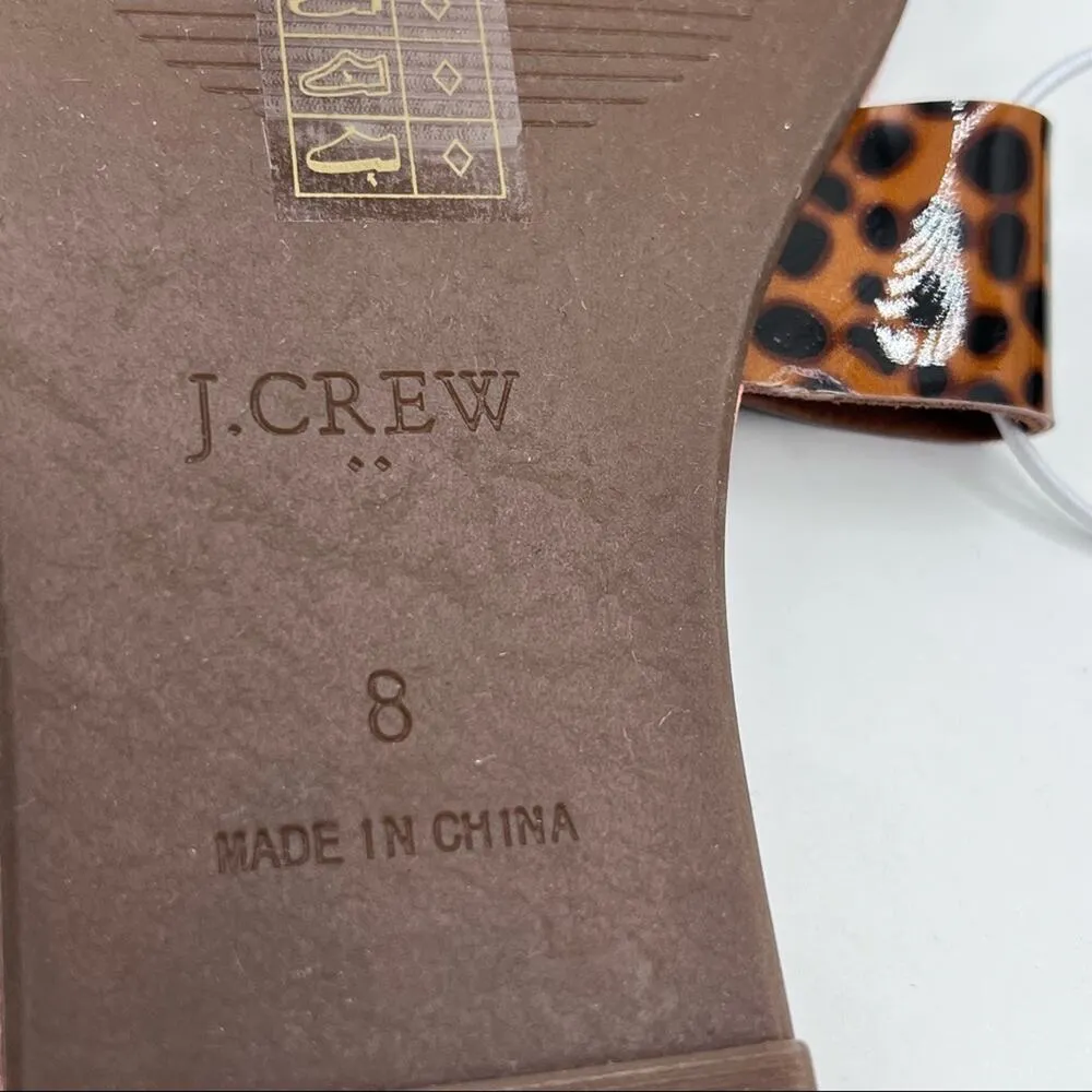 J.Crew Womens Animal Print Sandal Slide Sz 8 - Image 7