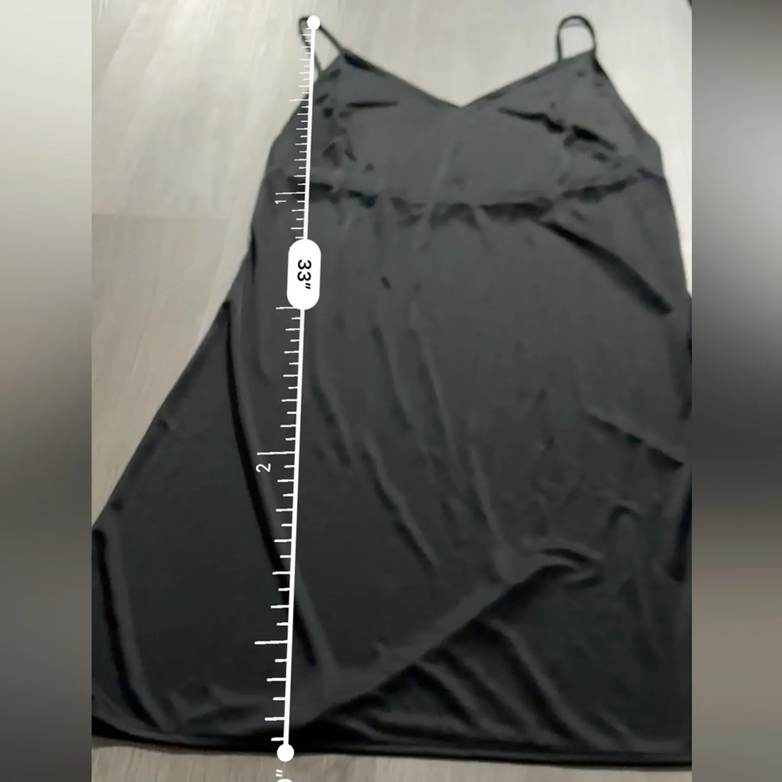 Natori Jersey Essentials Spaghetti Strap Chemise Lingerie‎ Dress in Black Sz M - Image 8