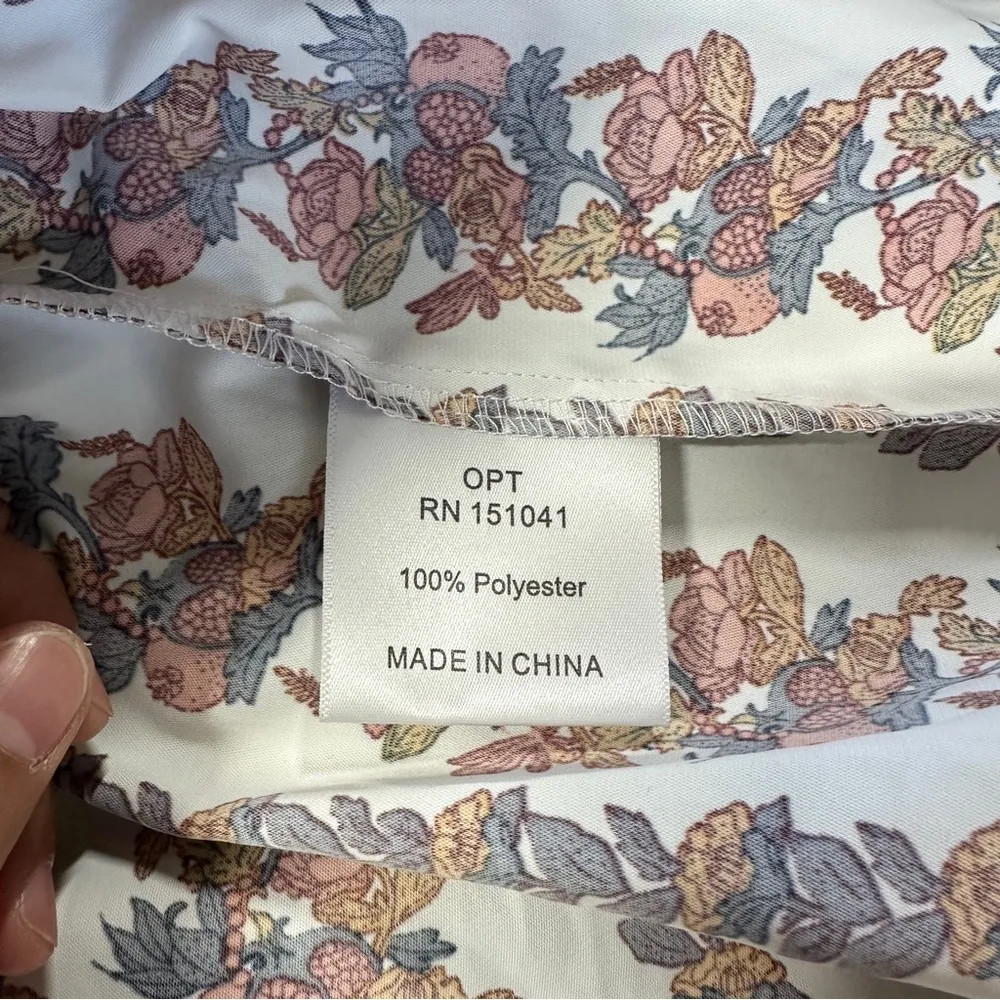 o.p.t Women’s Daphne Square Neck Smocked Maxi Dress Tiered Multicolor Floral M White Size M - Image 14