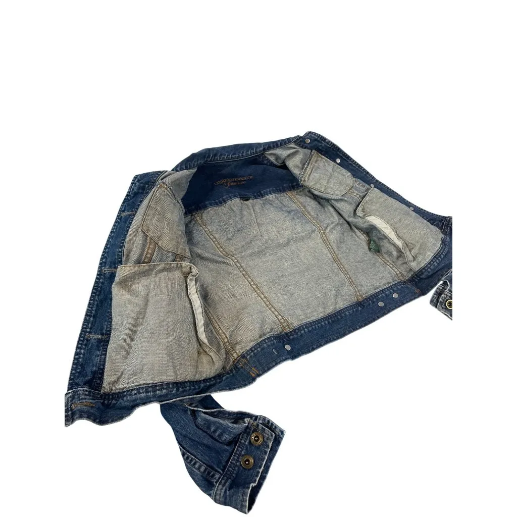 Lauren Jeans Co. Premium Womens blue button Denim Jacket size S SKU 9256 - Image 9