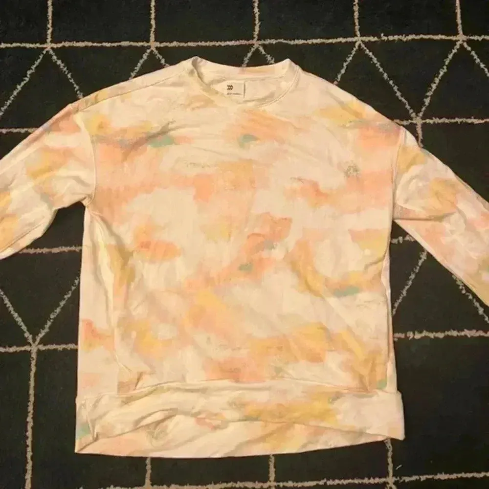 Pastel Tie Dye Crewneck Sweatshirt Watercolor Long Sleeve‎ Casual Pullover A46 - Image 2