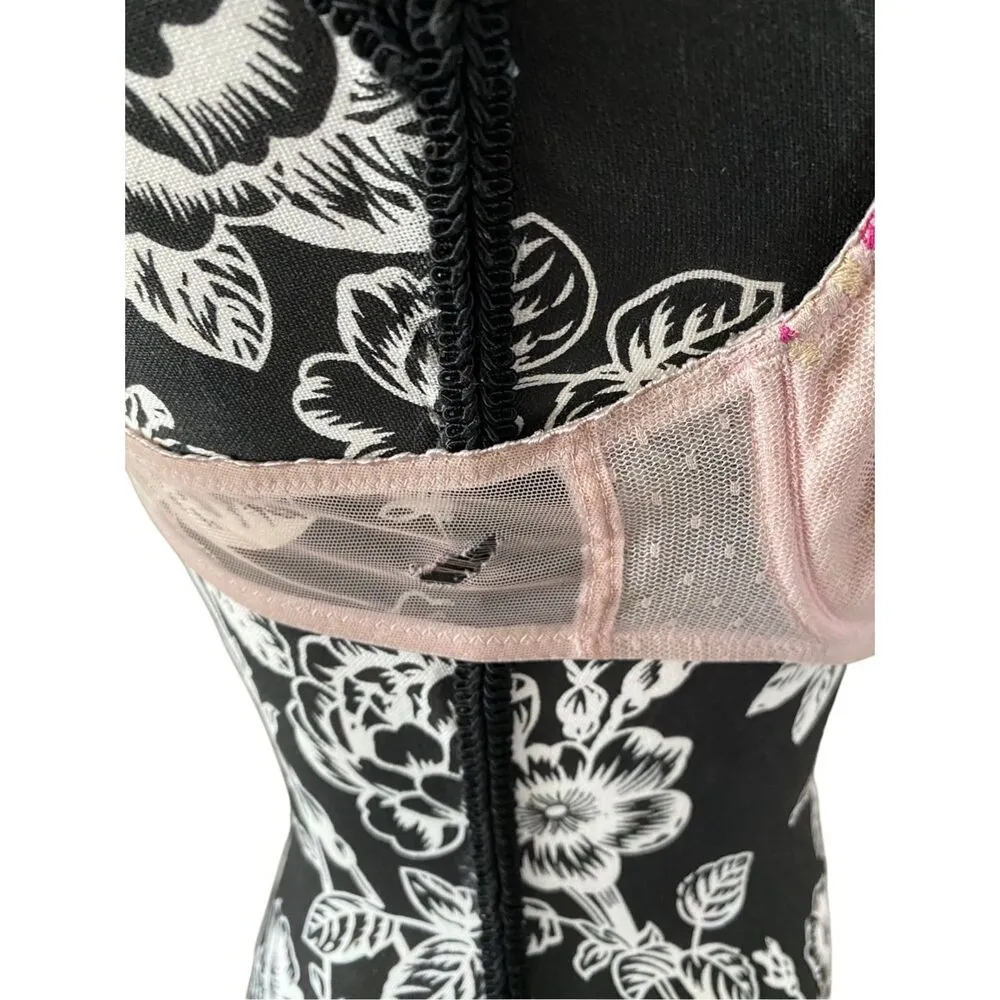 Floral Balconette 36B Push Up Bra Floral Sexy Date Coquette Pink Size undefined - Image 14