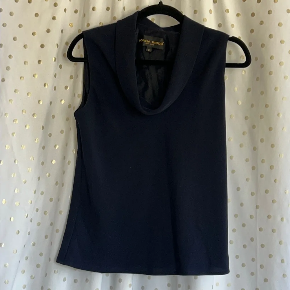 Donna Ricco  Midnight Blue Sleeveless Ensemble - Image 11