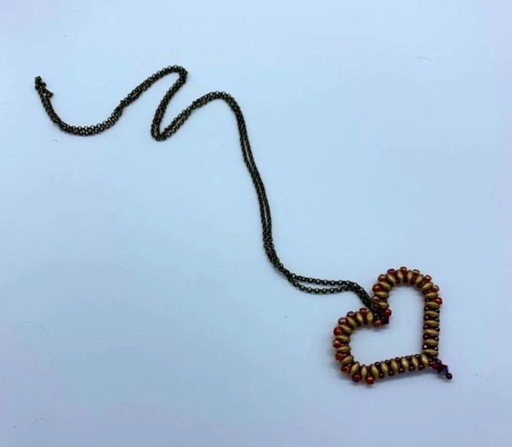 New fashion Jewelry handmade Beaded heart necklace - Image 4