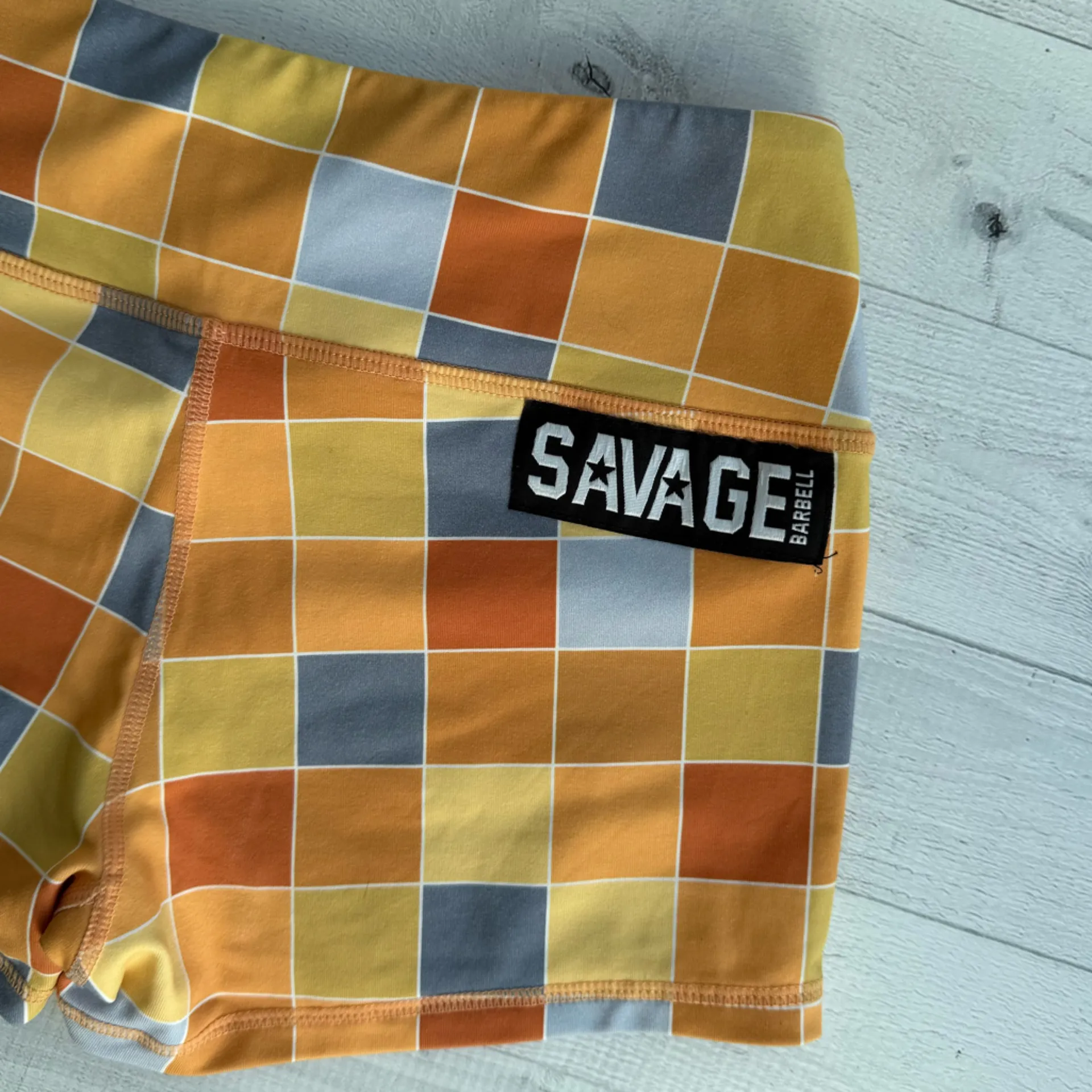 Savage Barbell Disco Booty Shorts 2.5” Size S Orange - Image 5