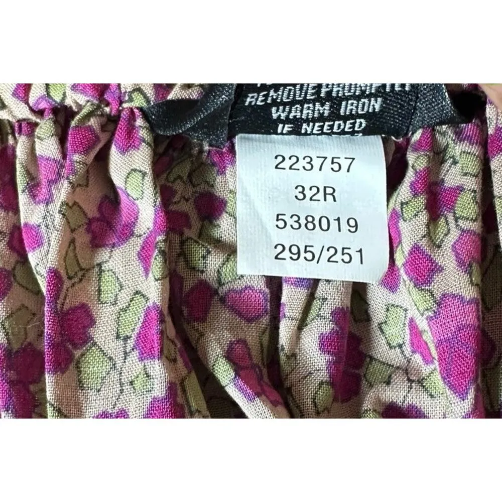 Vtg Moda International VS Y2K Halter Maxi Dress XL Ditzy Floral Cottagecore Boho - Image 12