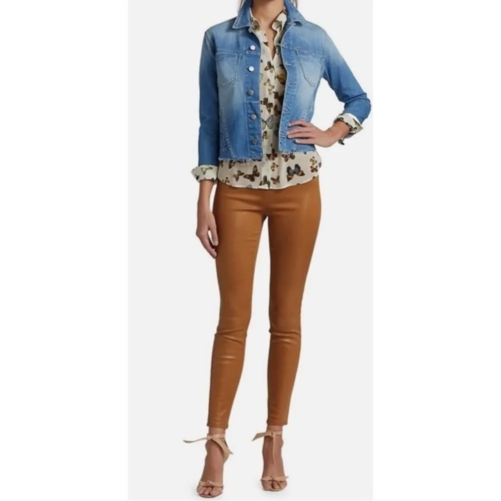 L’Agence • Rochelle Coated Hazelnut Pull On Skinny - Image 53