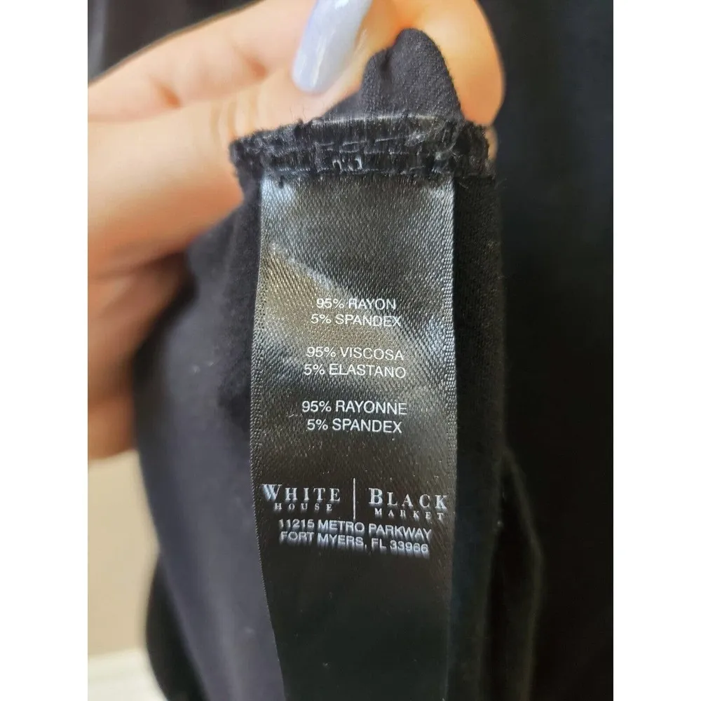 White House Black Market Silver Chain Rayon Scoop Neck Sleeveless Top Blouse S - Image 6