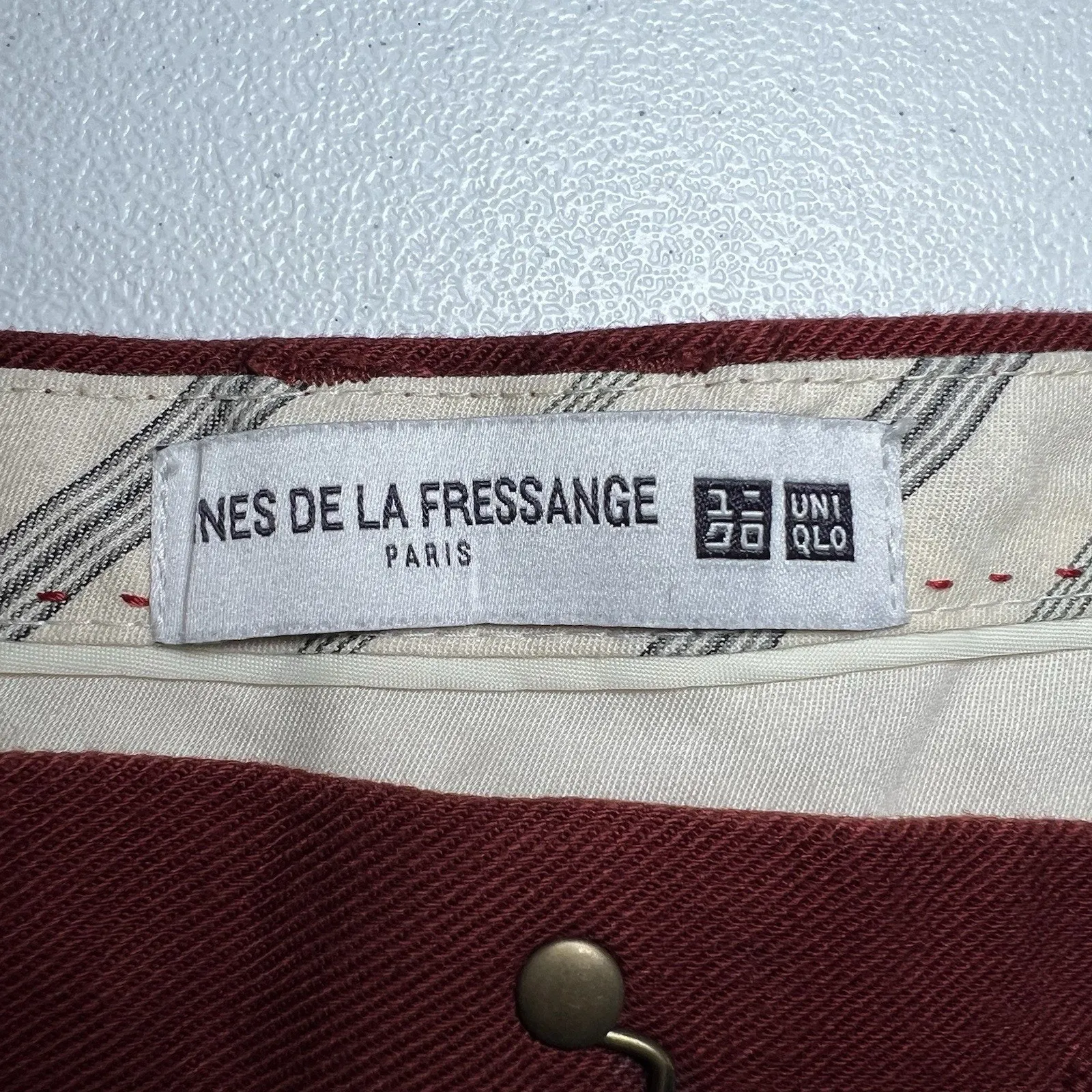 Uniqlo Ines De La Fressange‎ Chino Straight Leg Cotton Pant Women’s Size 4 - Image 4