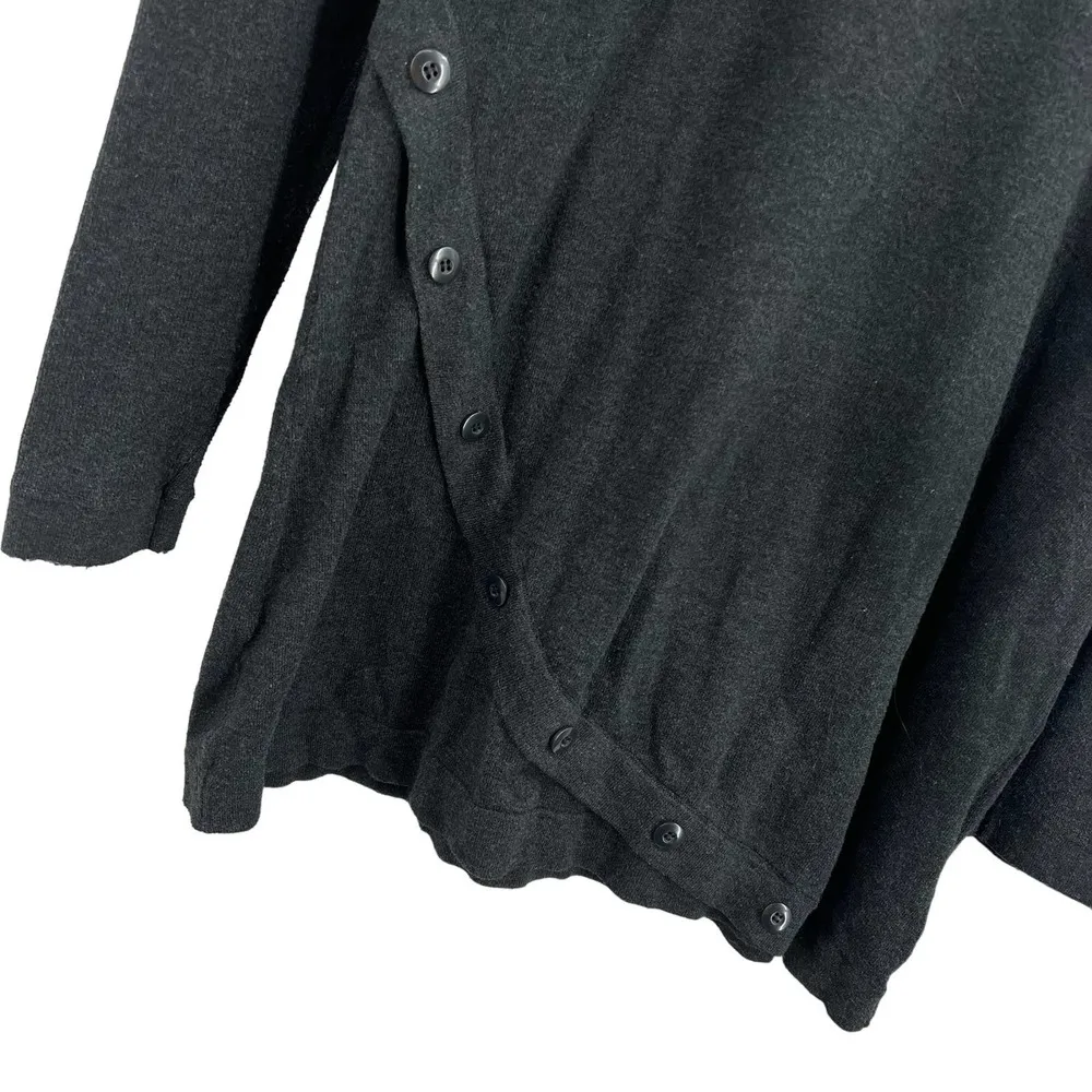 Soft Surroundings Grey Ribbed Knit Tunic Button Detail XL - Image 2