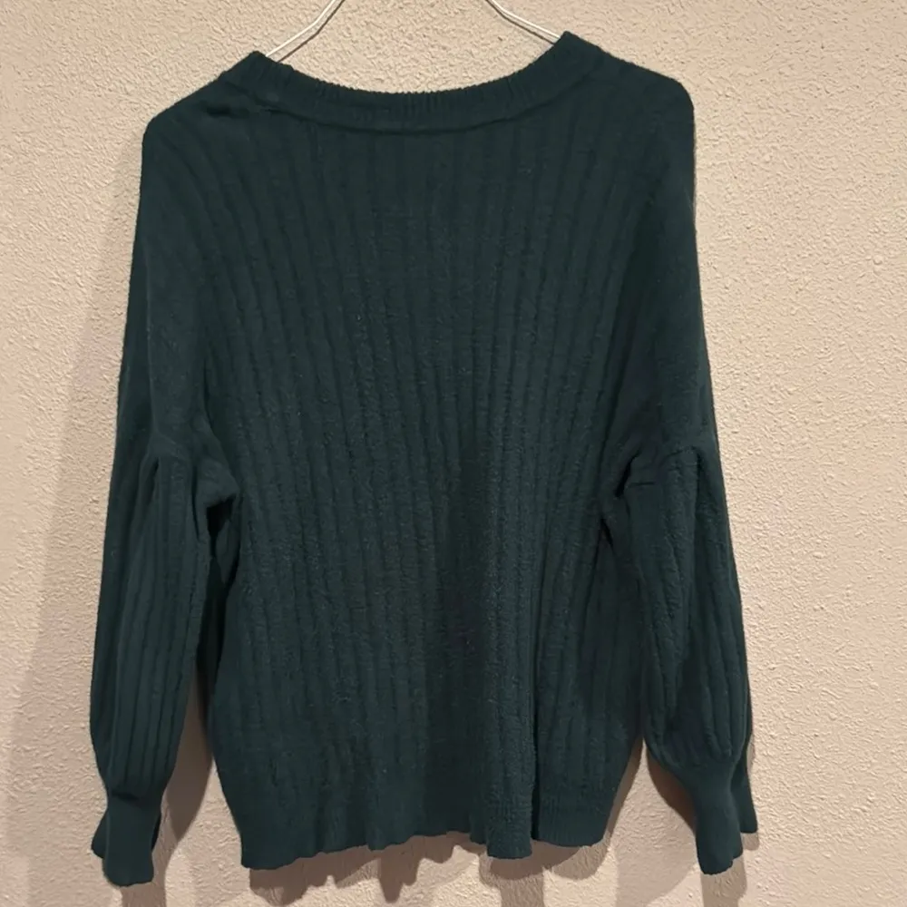 Aerie Dark Green Crew Neck Sweater - Image 3