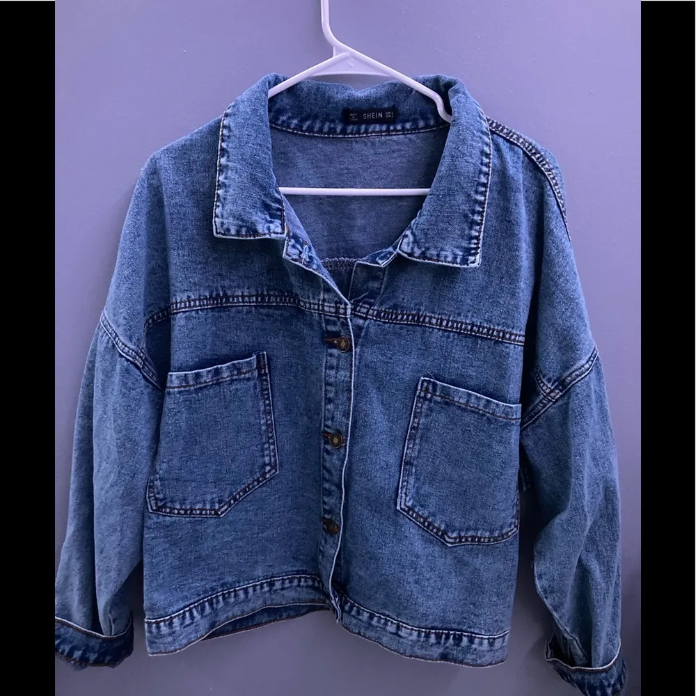 Double Pocket Button Front Denim Jacket - Image 6