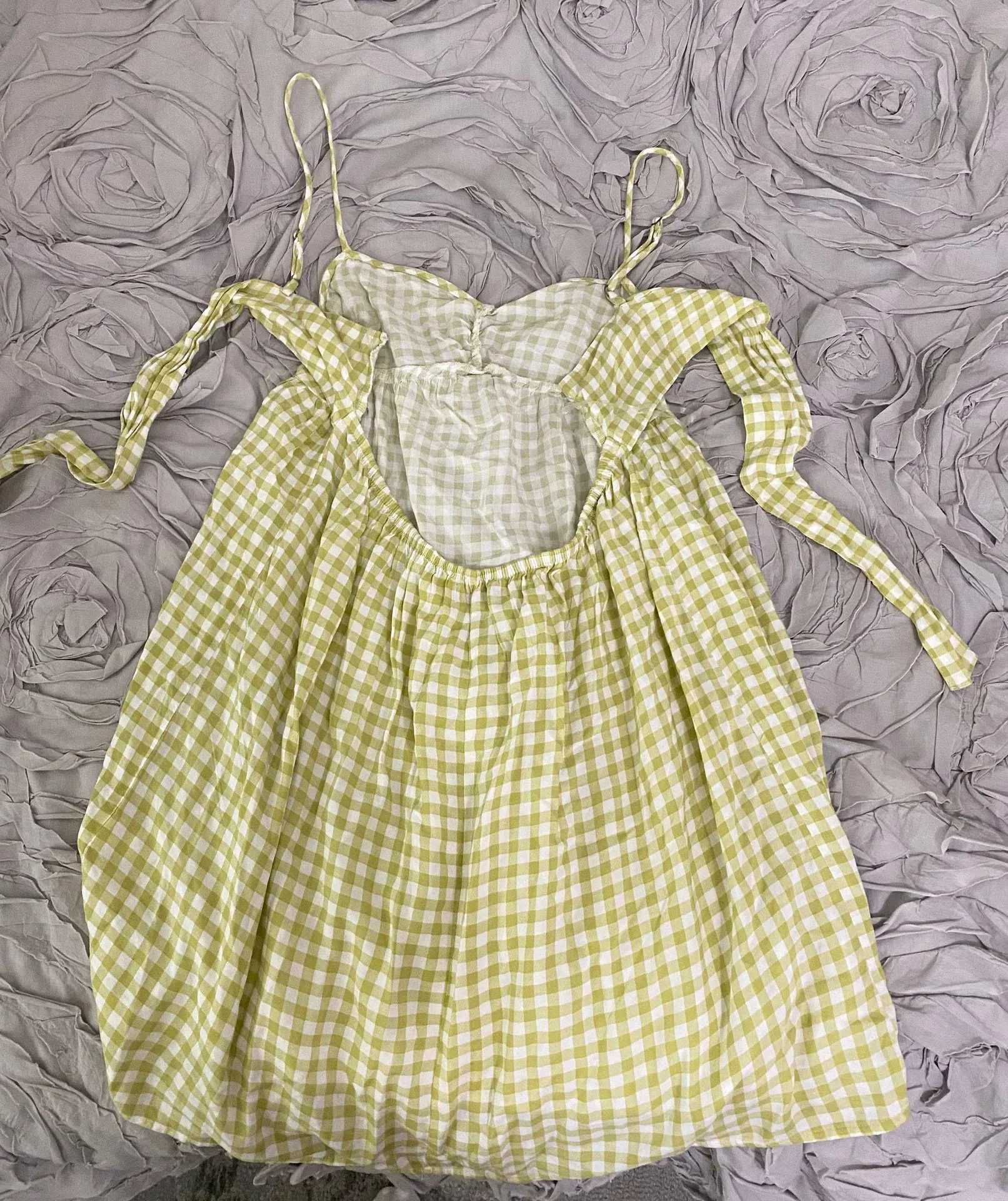 Green And White Mini Dress Size M - Image 4