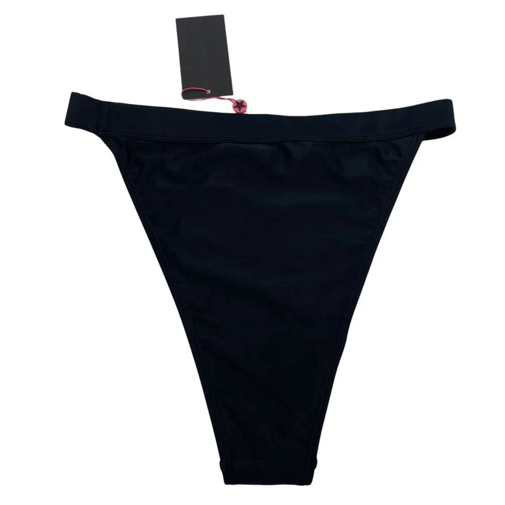 SouthBeach Swimwear Super High Rise Black Bikini Bottoms US 10 NEW with Tags! - Image 2