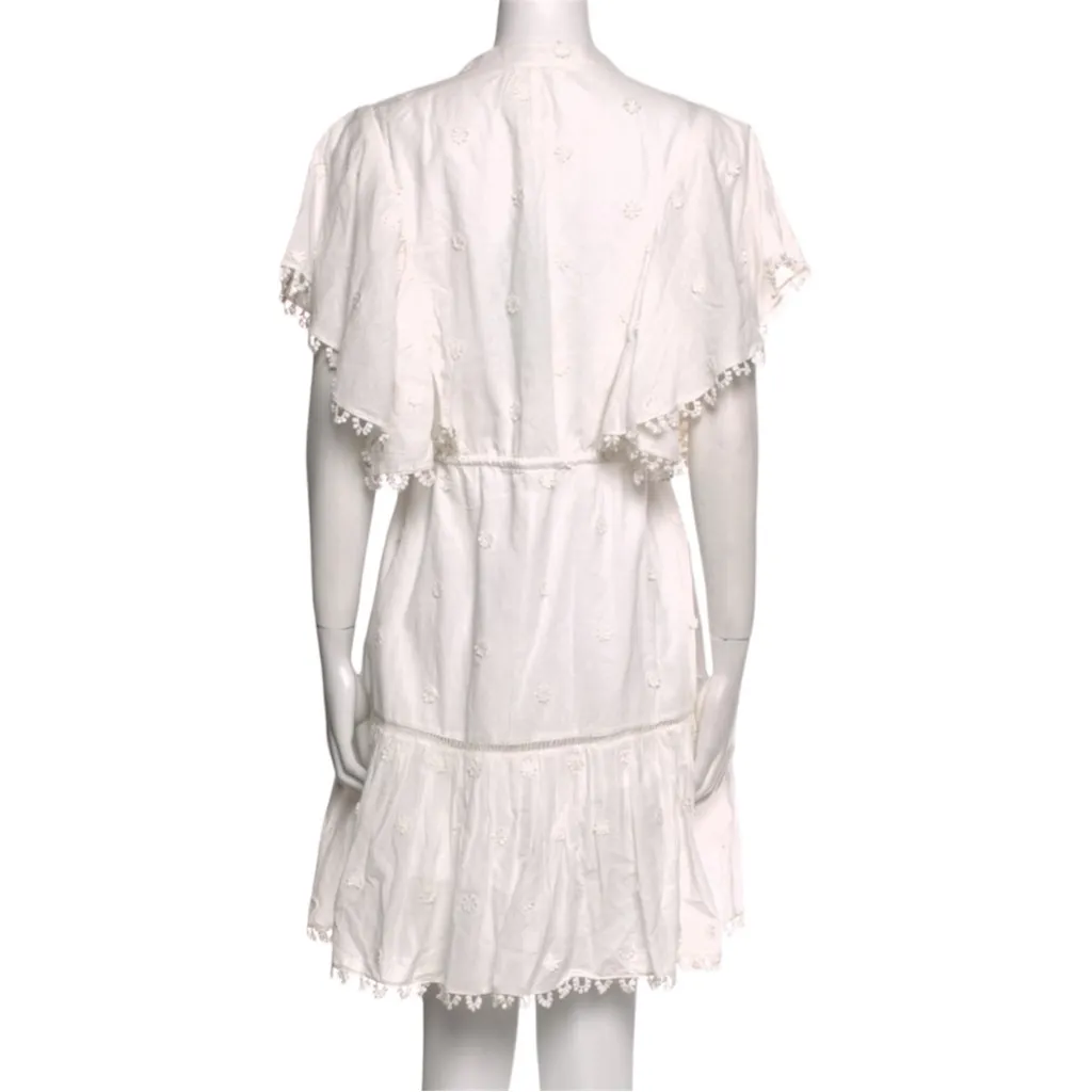 Farm Rio Off-White 3D Flower Mini Dress – Size XL - Image 4