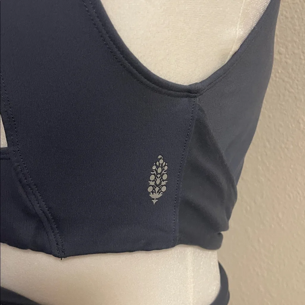 Free People Movement Open Back Wrap Tie Sports Bra Aerial Yoga Crop Top - Image 8