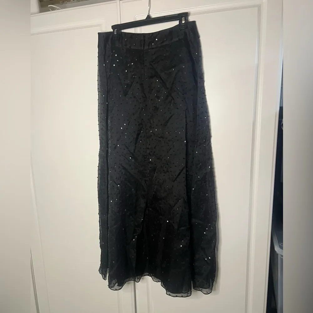 Vintage Whimsygoth Tahari 100% Silk Beaded Skirt - Image 10