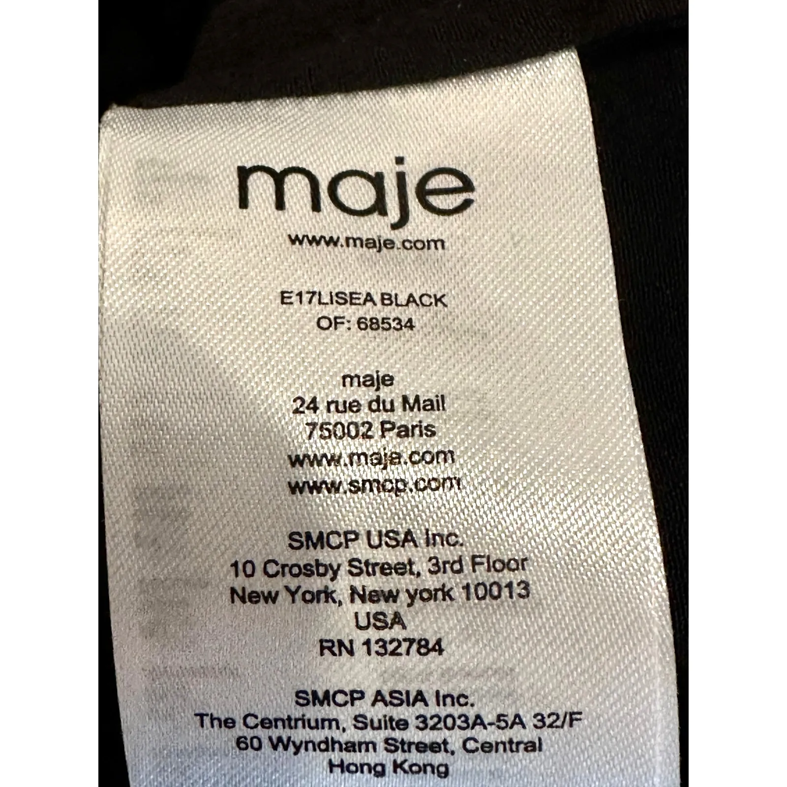 Maje Lisea Cold-Shoulder Crepe Top 100% Viscose Black S - Image 15