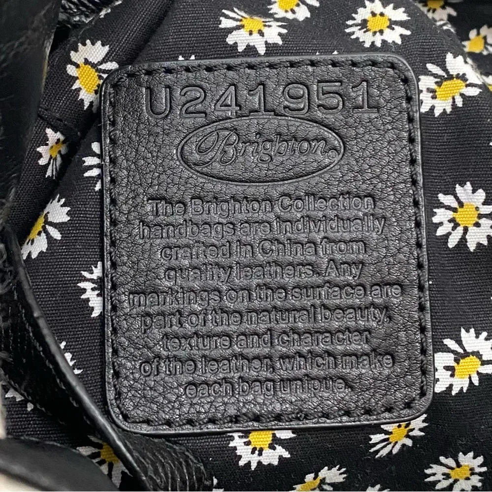 Retired BRIGHTON Sea Side Surf Black/White Striped Drawstring Shoulder Bag - Image 16