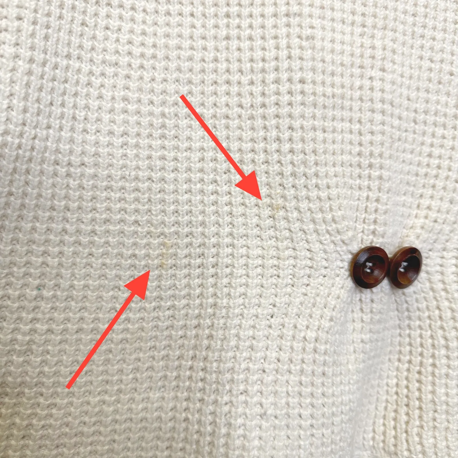 Vintage Cabin Creek Knit V-Neck Button Sweater Vest Ivory Size‎ L - Image 6