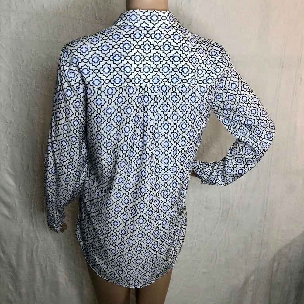 Express Patterned City Shirt Long Sleeve Top - Image 3