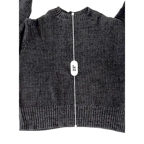 a.n.a Charcoal Fisherman's Chunky Knit Sweater LARGE Modern Casual‎ Winter - Image 7