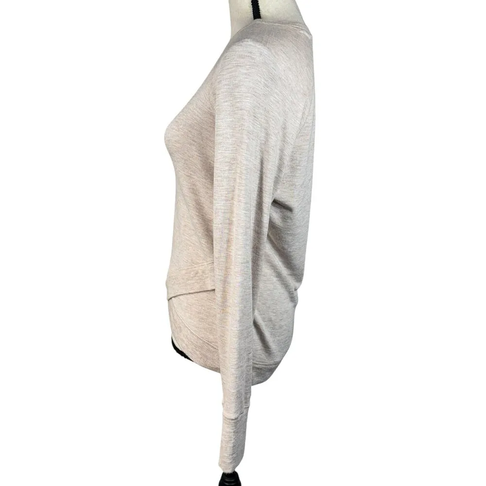 Athleta X-Small Criss Cross Sweatshirt Tulip Hem Stretch Semi-Fitted Long Sleeve - Image 4