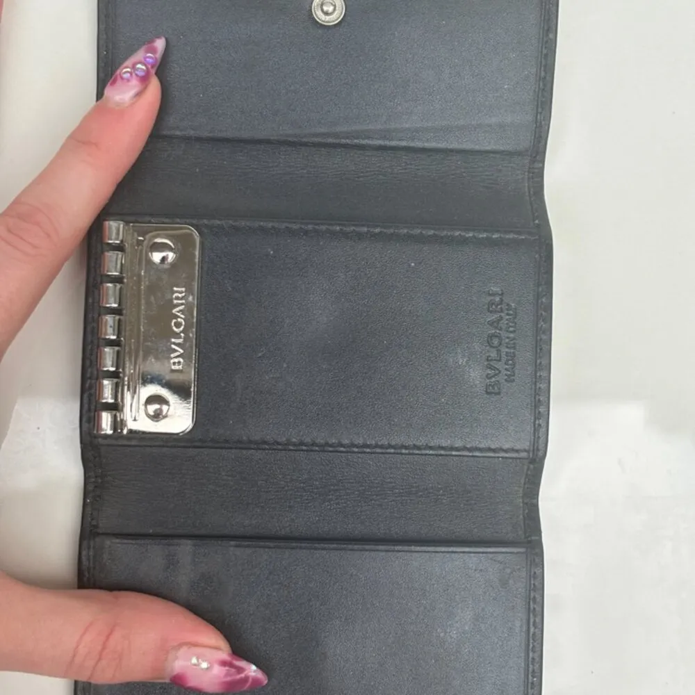 Bvlgari Black/Gray Coated Canvas and Leather Keys/Card holder (DEFECT) - Image 9